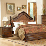 Homelegance Montrose Poster Bed in Brown Cherry