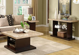 Homelegance Mooney Faux Marble Top End Table w/ Espresso Base