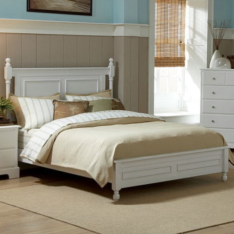 Homelegance Morelle Low Post Bed in White