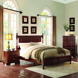 Homelegance Morelle Low Poster Bed in Cherry