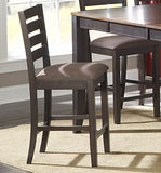 Homelegance Natick 7 Piece Counter Dining Room Set in Espresso & Brown