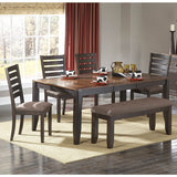 Homelegance Natick Butterfly Leaf Dining Table in Espresso & Brown