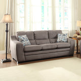 Homelegance Neve 2 Piece Living Room Set in Grey Fabric