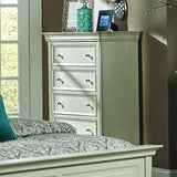 Homelegance Odette 5 Drawer Chest in Pearlized Champagne