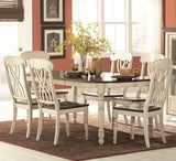 Homelegance Ohana 6 Piece Rectangular Dining Room Set in White/ Cherry