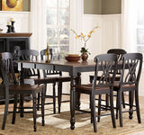 Homelegance Ohana 5 Piece Counter Height Dining Room Set in Black/ Cherry