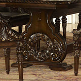 Homelegance Orleans Double Pedestal Dining Table in Rich Dark Cherry