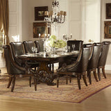 Homelegance Orleans Double Pedestal Dining Table in Rich Dark Cherry