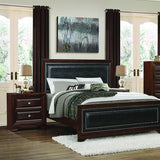 Homelegance Owens Upholstered Panel Bed in Warm Cherry