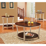 Homelegance P. Allred 3 Piece Coffee Table Set w/ Nickel Legs
