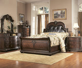 Homelegance Palace 44 Inch Chest w/ Marble Insert in Brown Cherry