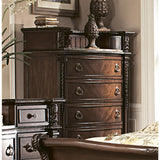 Homelegance Palace 44 Inch Chest w/ Marble Insert in Brown Cherry