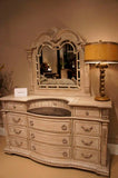 Homelegance Palace II Dresser With Marble Inset In Antique White Wash
