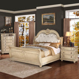 Homelegance Palace II Marble Top Chest in Antique White