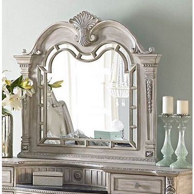 Homelegance Palace II Mirror In Antique White Wash