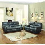 Homelegance Pecos 2 Piece Double Reclining Living Room Set in Grey Leather Gel Match
