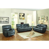 Homelegance Pecos 3 Piece Double Reclining Living Room Set in Grey Leather Gel Match