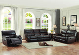 Homelegance Pecos 3 Piece Double Reclining Living Room Set in Brown Leather Gel Match
