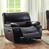 Homelegance Pecos 3 Piece Power Double Reclining Living Room Set in Brown Leather Gel Match