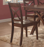 Homelegance Pell 5 Piece Dining Room Set in Brown Cherry
