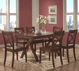 Homelegance Pell 5 Piece Dining Room Set in Brown Cherry