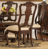 Homelegance Perry Hall 7 Piece Pedestal Dining Room Set in Rich Brown