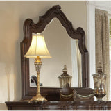 Homelegance Perry Hall Arched Mirror in Rich Brown Cherry