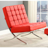 Homelegance Pesaro Chair With Metal Frame In Red P/U