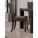 Homelegance Pinole Side Chair, Choc Linen In Chocolate-Tone Fabric