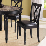 Homelegance Piper 5 Piece Dining Room Set in Rich Black