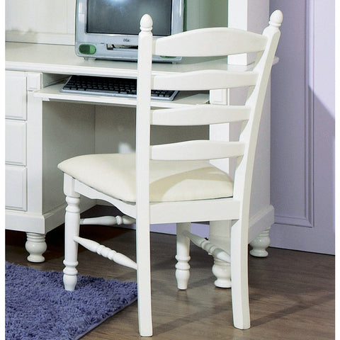 Homelegance Pottery Writing Desk Chair in White
