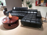 Homelegance Quillen 2Pc Set Sectional In Black Bonded Leather