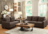 Homelegance Ramsey 2 Piece Living Room Set in Grey Fabric