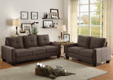 Homelegance Ramsey 2 Piece Living Room Set in Grey Fabric