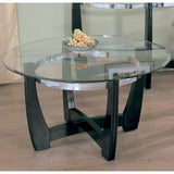 Homelegance Raven Round Cocktail Table in Ebony