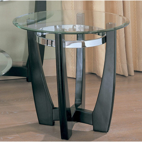 Homelegance Raven Round End Table in Ebony