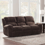 Homelegance Reilly 2 Piece Reclining Living Room Set in Chocolate Microfiber