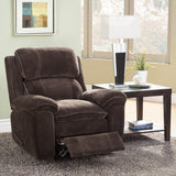 Homelegance Reilly 2 Piece Reclining Living Room Set w/ End Table in Chocolate Microfiber