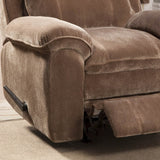 Homelegance Reilly Glider Reclining Chair in Brown Microfiber