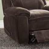 Homelegance Reilly Glider Reclining Chair in Chocolate Microfiber