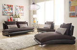 Homelegance Renton Armless Sofa in Dark Grey & Black
