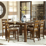 Homelegance Ronan 7 Piece Counter Height Table Set in Burnished Rustic