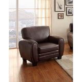 Homelegance Rubin Chair In Dark Brown Bonded Leather Match