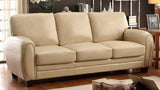 Homelegance Rubin Love Seat In Taupe Bonded Leather Match