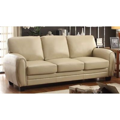 Homelegance Rubin Sofa In Taupe Bonded Leather Match