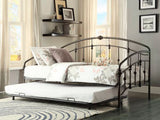 Homelegance Ruby Metal Daybed With Trundle In Rustic