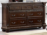 Homelegance Russian Hill Dresser With Faux Marble Top In Cherry