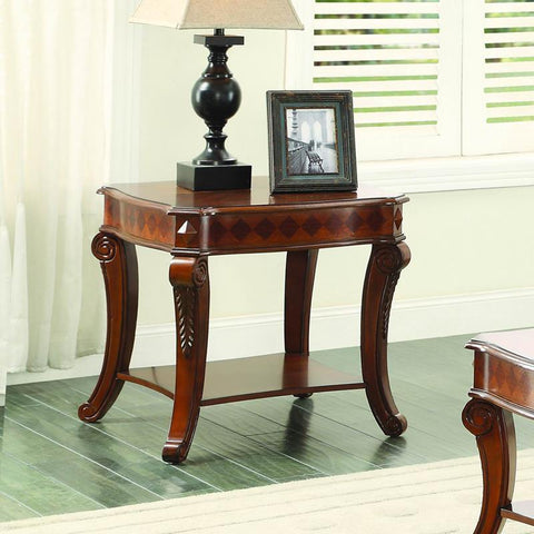 Homelegance Rutherford End Table in Cherry