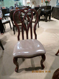 Homelegance San Anselmo Side Chair, Wood Back, Fabric In Cherry