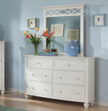 Homelegance Sanibel 6 Drawer Dresser w/ Mirror in White